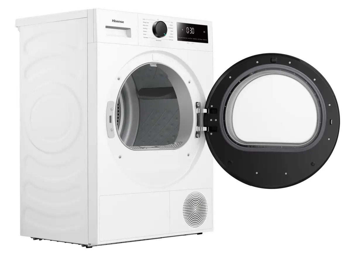 Máquina de Secar Roupa Independente HISENSE DH1I800UWDE (8 kg - Bomba de calor - Direita - Branco) — miniatura 6