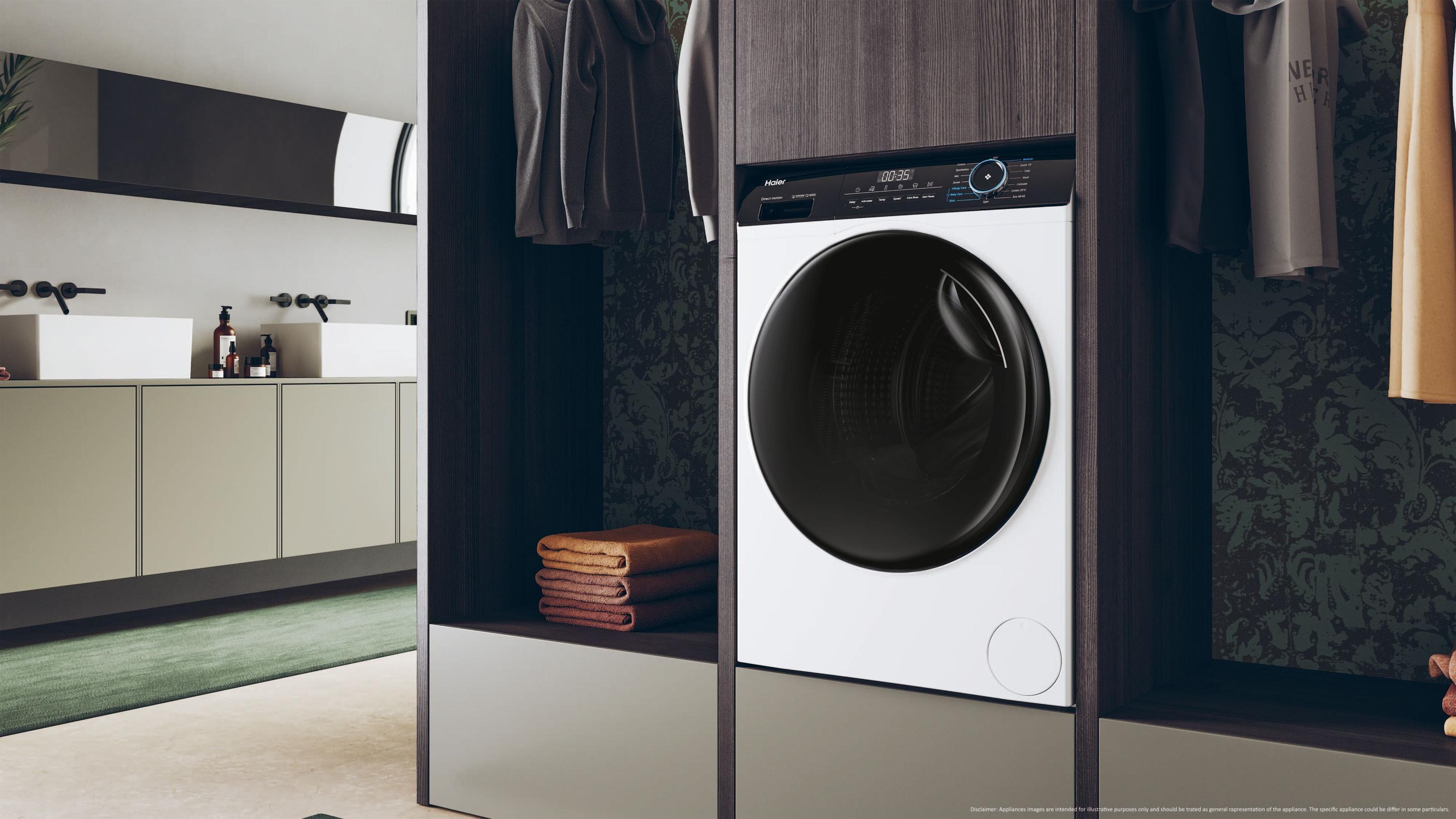 Máquina de Lavar e Secar Roupa Independente HAIER HWD100BP14939-IB (B - 10 kg - 6 kg - Branco) — miniatura 10