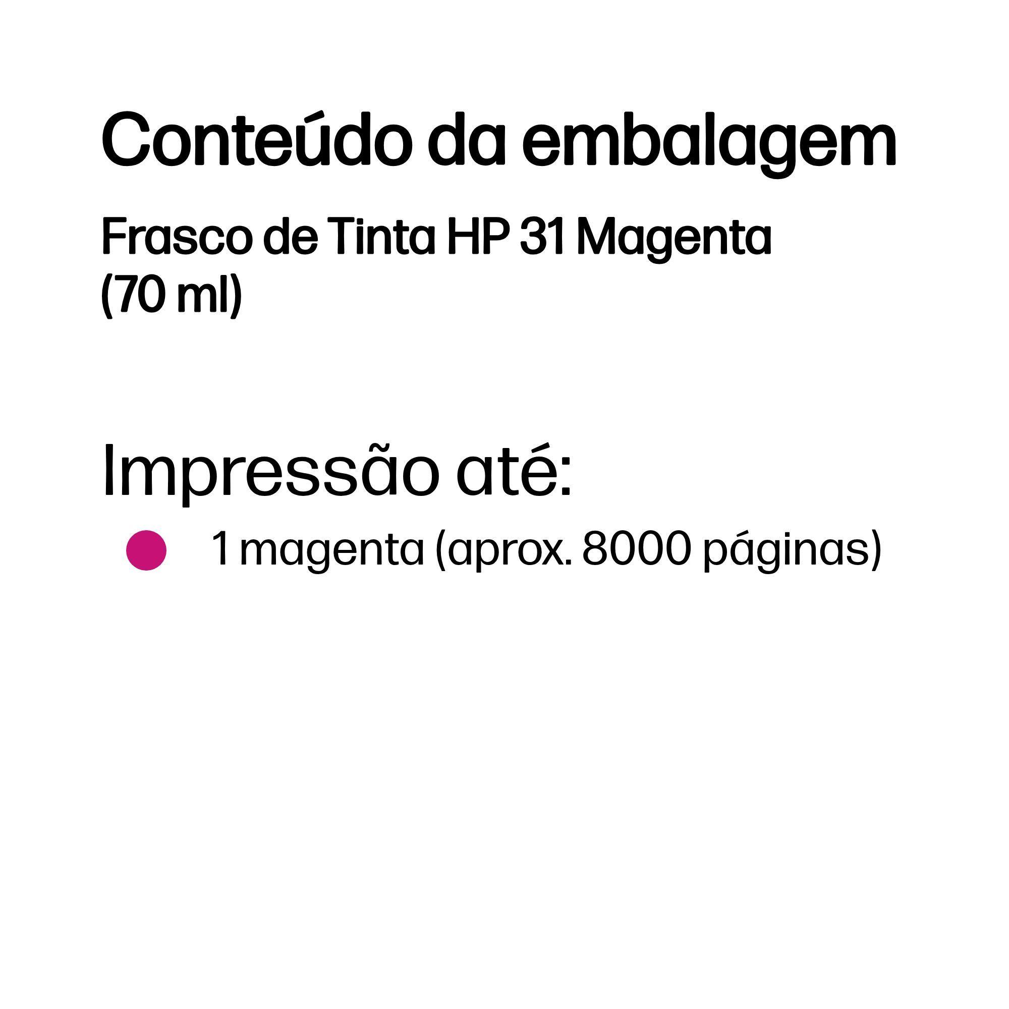 Tinteiro HP 31 1VU27AE (9100 páginas - Magenta) — miniatura 2