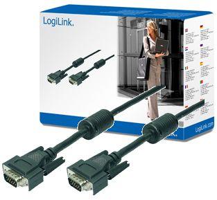 Cabo VGA LOGILINK CV0016 (10 m - Preto)