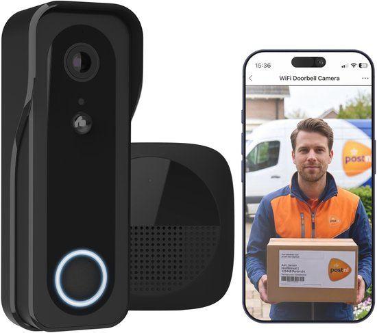 Campainha com Câmara TRUST DOORCAM-3000B (Preto)
