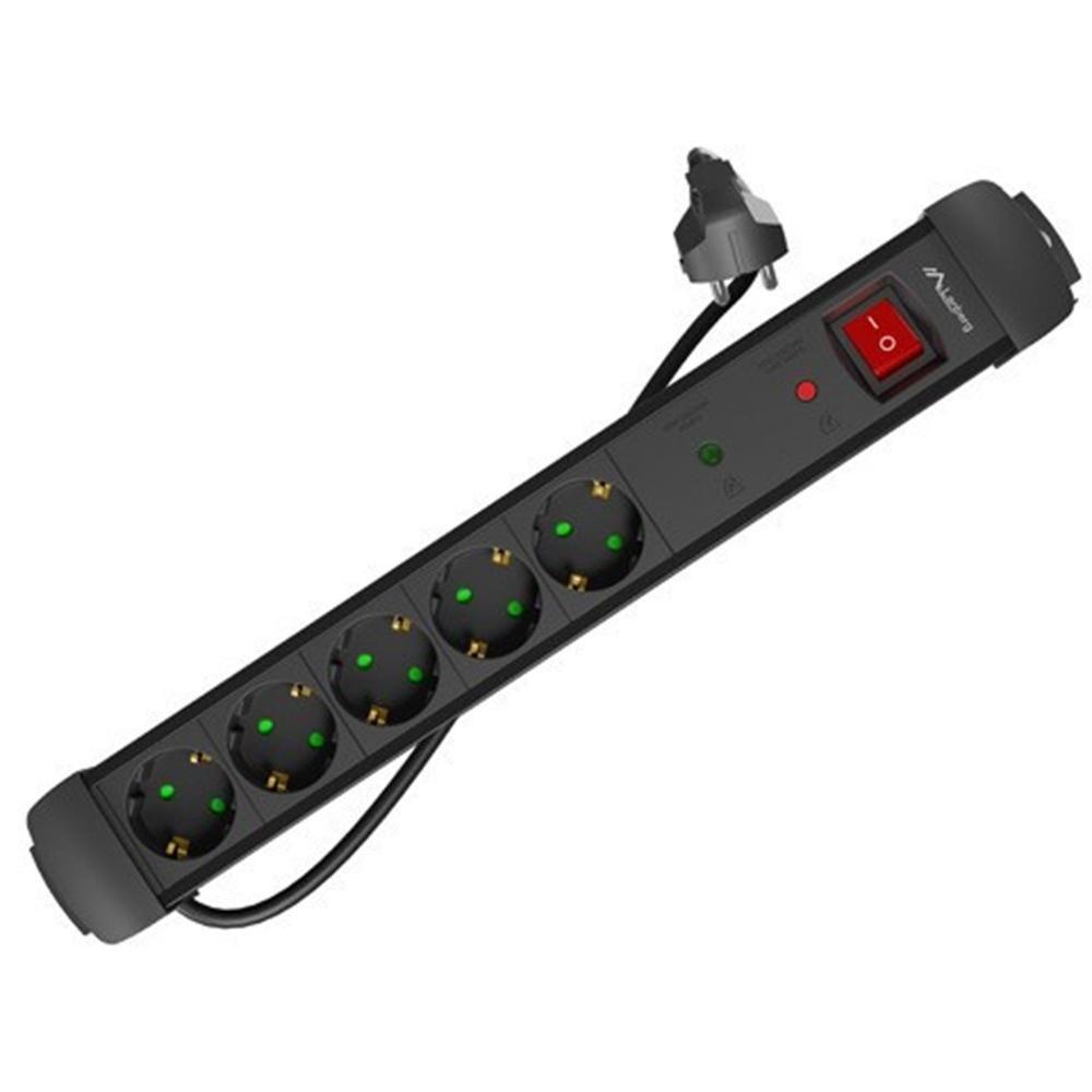 Extensão Elétrica LANBERG SP1-05F-0500-BK (Tipo F - Preto)