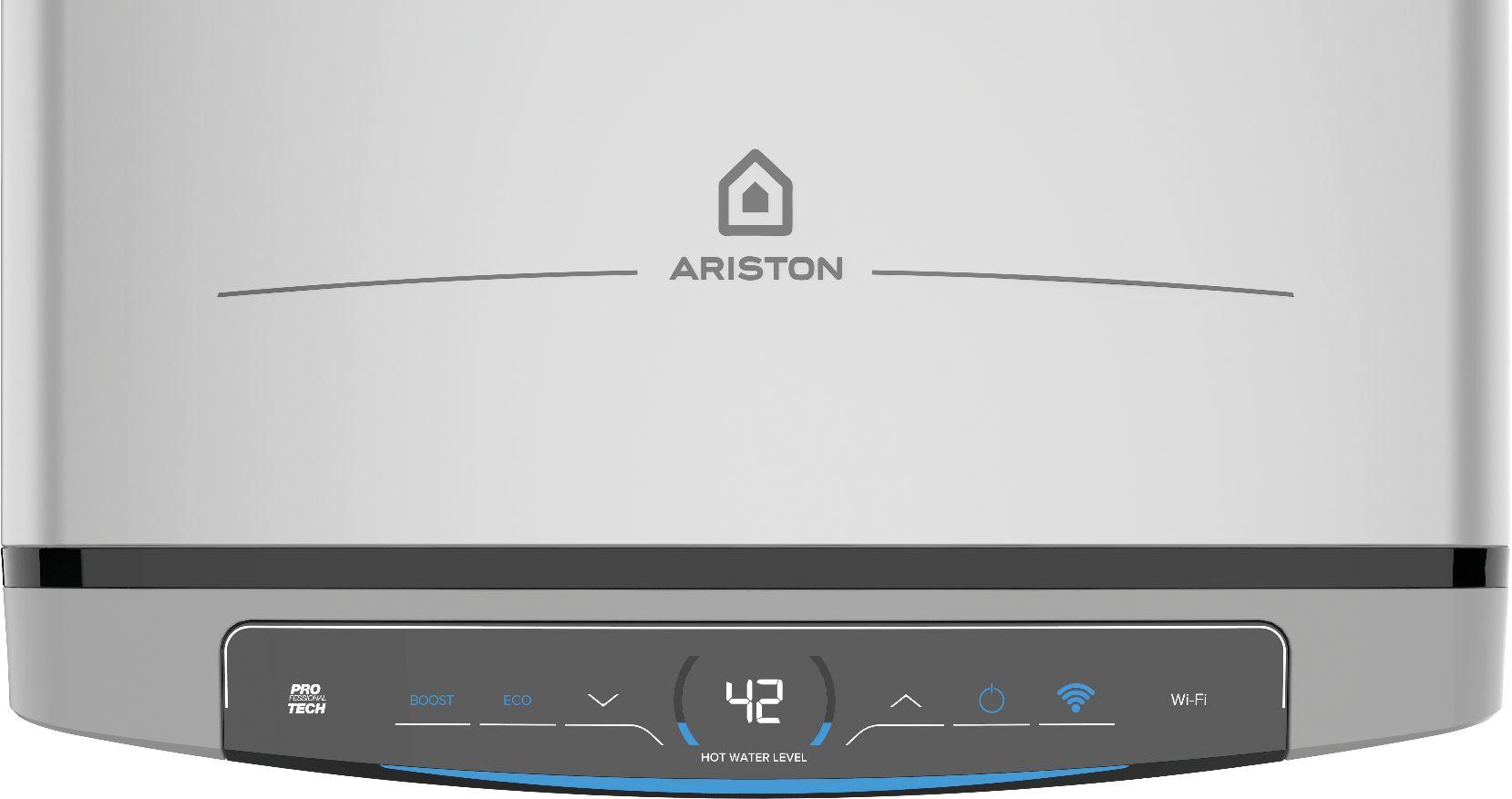 Termoacumulador ARISTON VELIS TECH DRY WIFI 50 (80 °C - Altura 79,7 cm - 51 cm - Preto e Branco) — miniatura 3