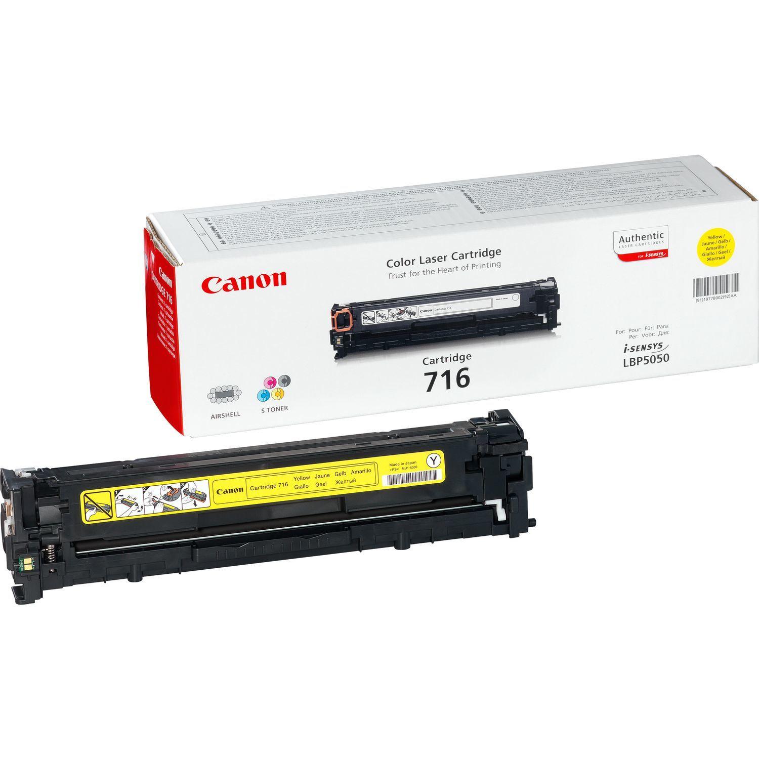 Toner CANON 716Y (1500 páginas - Amarelo)