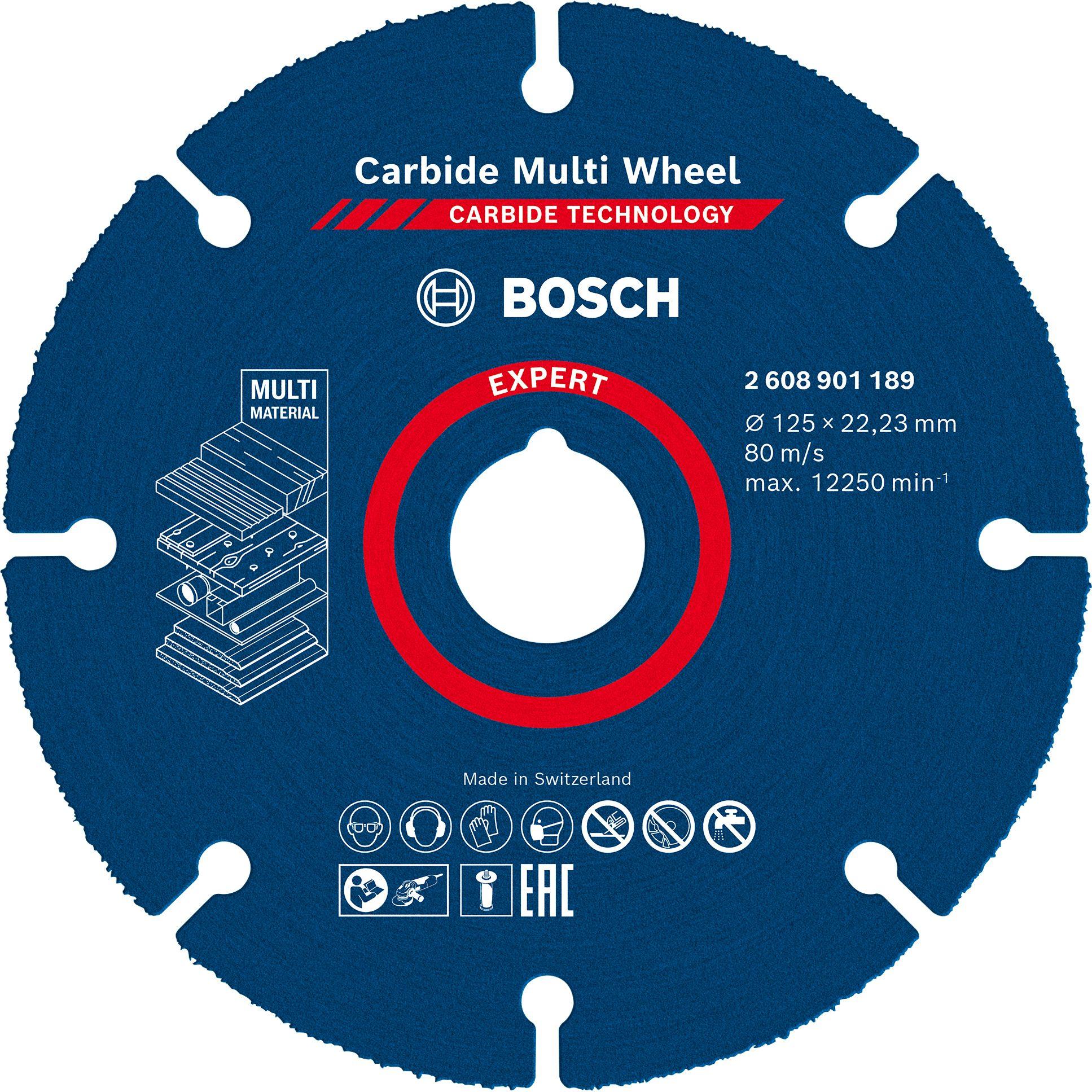Disco de Corte Multimaterial BOSCH Expert Carbide Multi Wheel X-LOCK (125 mm), miniatura 2