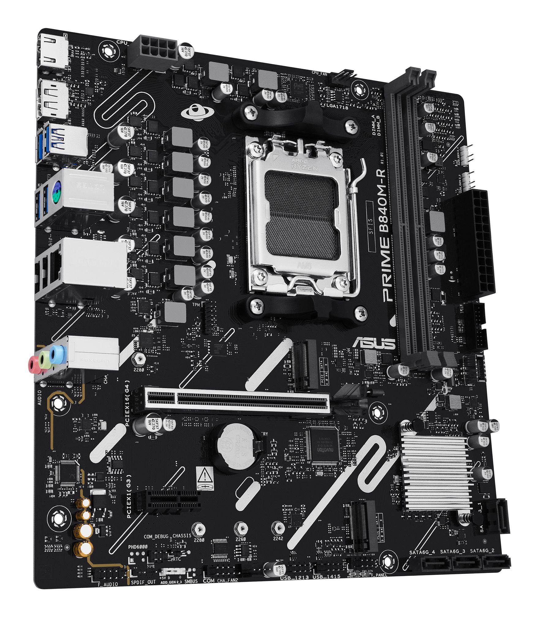 Motherboard ASUS PRIME B840M-R (AM5 - micro ATX - 7600 MHz - Multicor) — miniatura 3