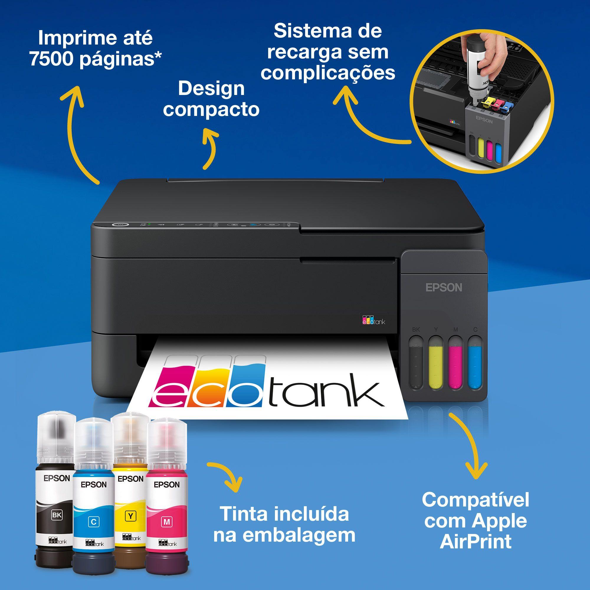 Impressora Multifunções EPSON EcoTank ET-2915 (A4 - Wi-Fi - Preto) — miniatura 3
