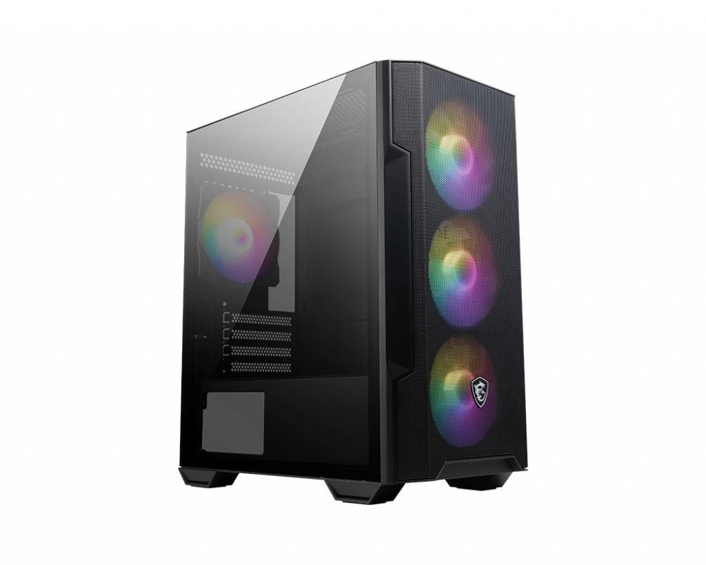 Caixa PC Gaming MSI MAG Forge M100R (micro ATX, Mini-ITX - Micro Tower - Micro-ATX, Mini-ITX - Preto e Transparente)