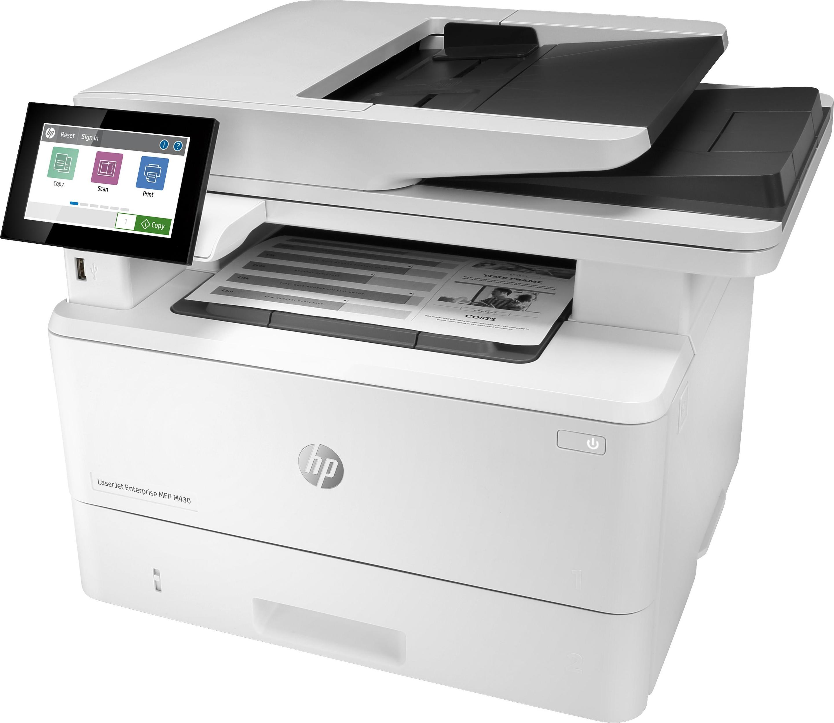 Impressora Multifunções Laser Monocromática HP LaserJet Enterprise M430f (A4 - Impressão a preto e branco - 350 folhas - Branco) — miniatura 2