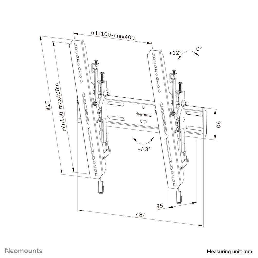 Suporte de Parede para TV NEOMOUNTS WL35S-850BL14 (32-65" - 60 kg - VESA 400 x 400 mm - Preto), miniatura 17