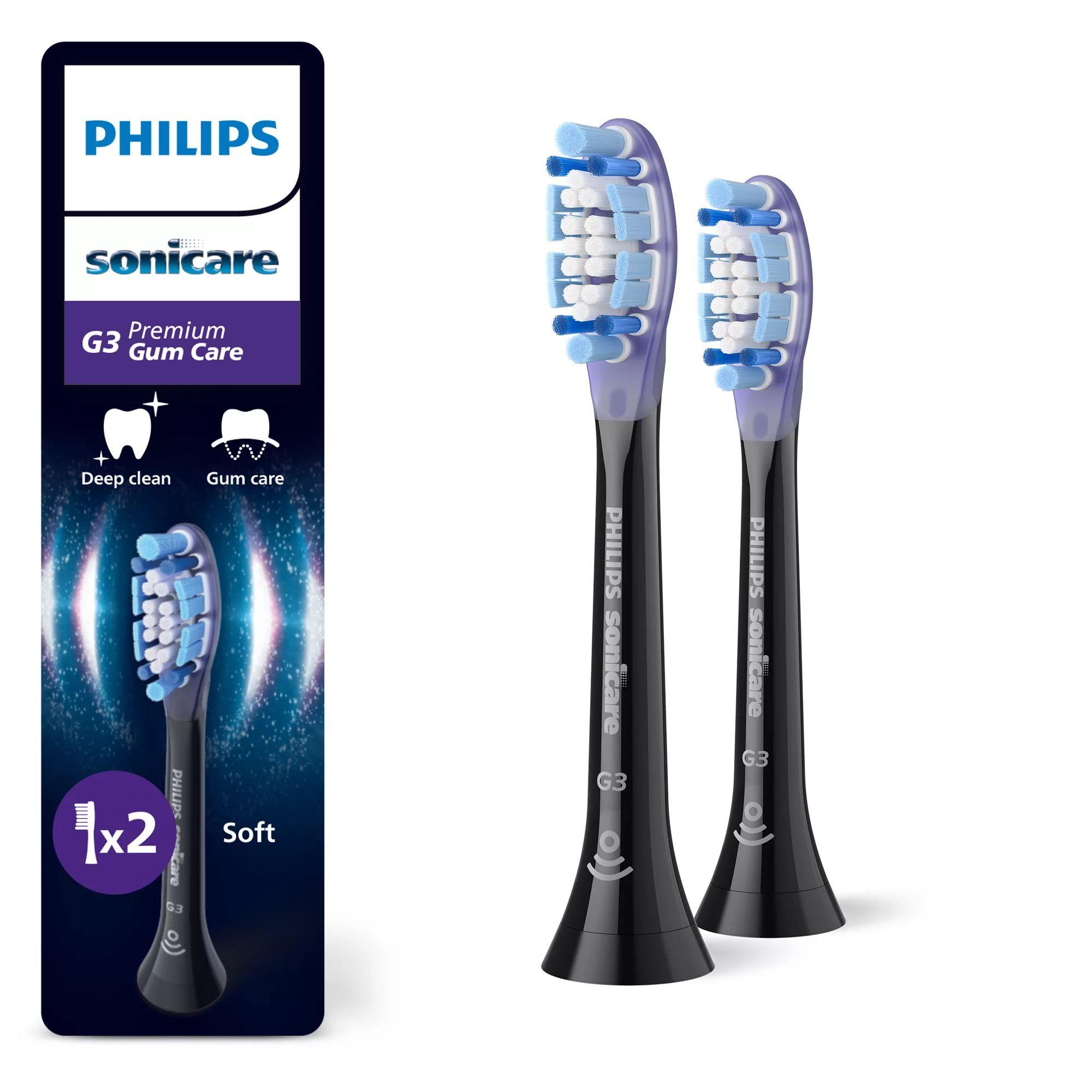 Cabeças de Escova de Dentes PHILIPS Sonicare G3 Premium Gum Care HX9052/88 (Preto)