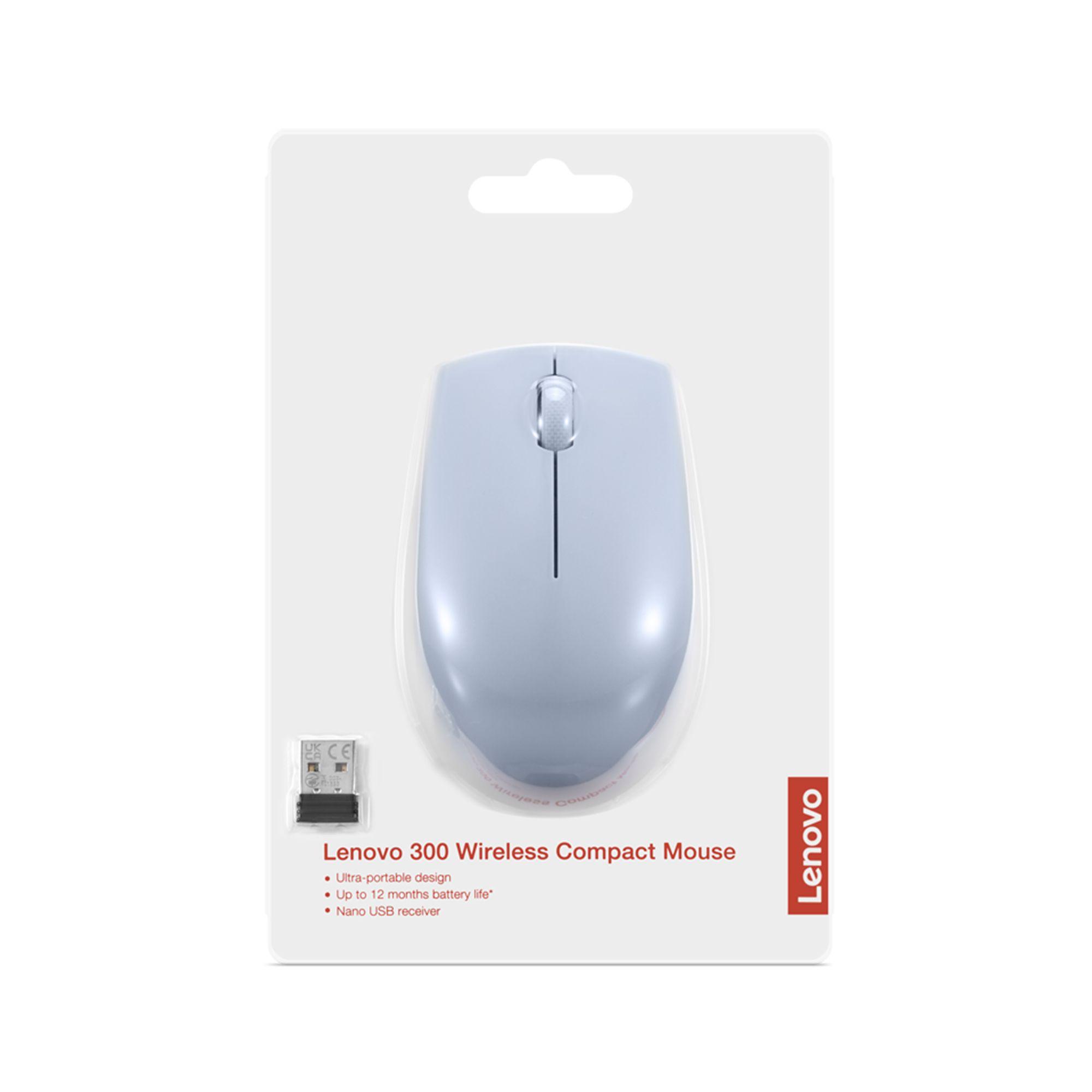 Rato LENOVO 300 Compact (Ambidestro - 1000 DPI - Ótico - Azul) — miniatura 7