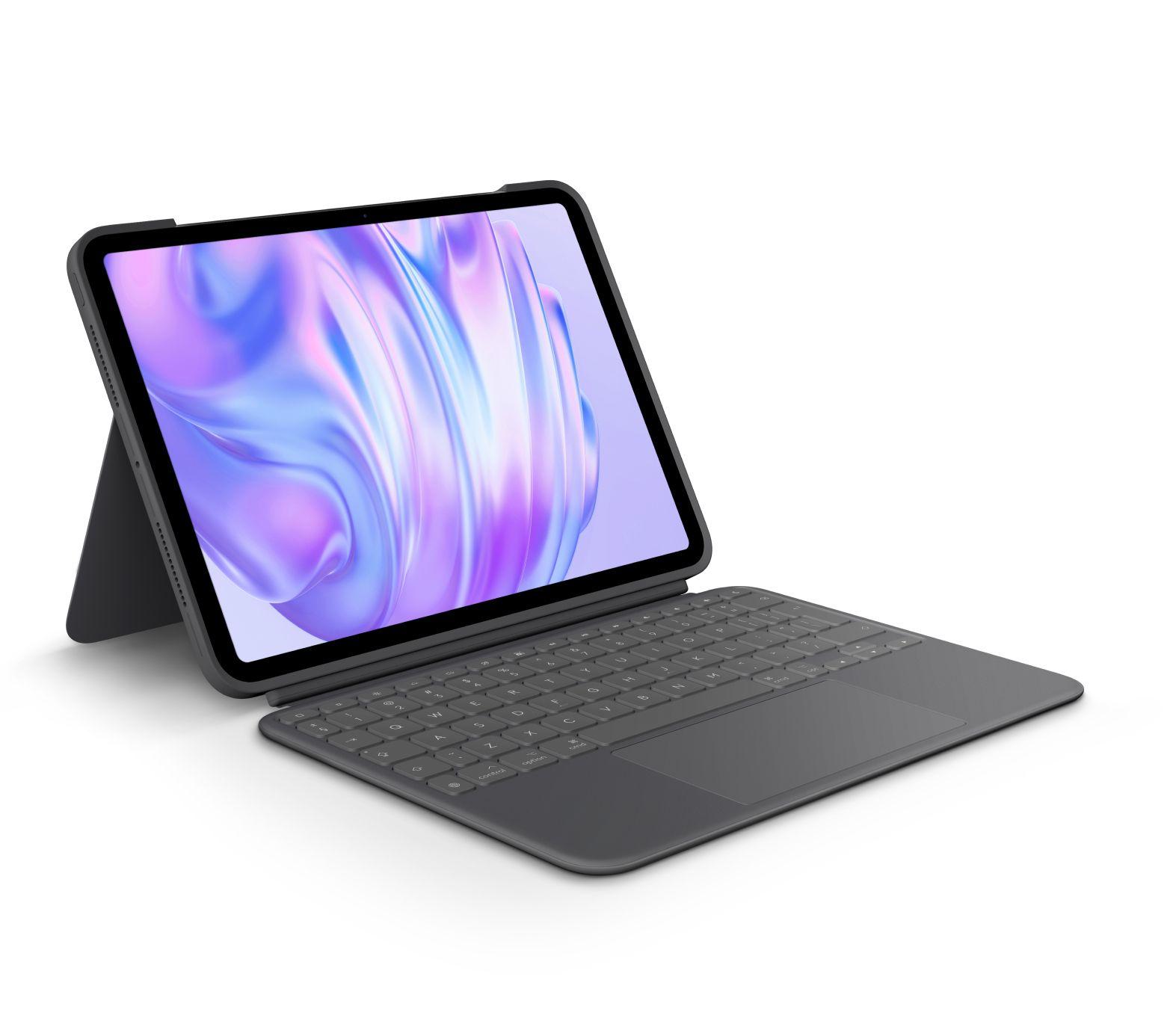 Teclado LOGITECH Combo Touch (Estados Unidos - Mini - Smart Connector - Grafite)