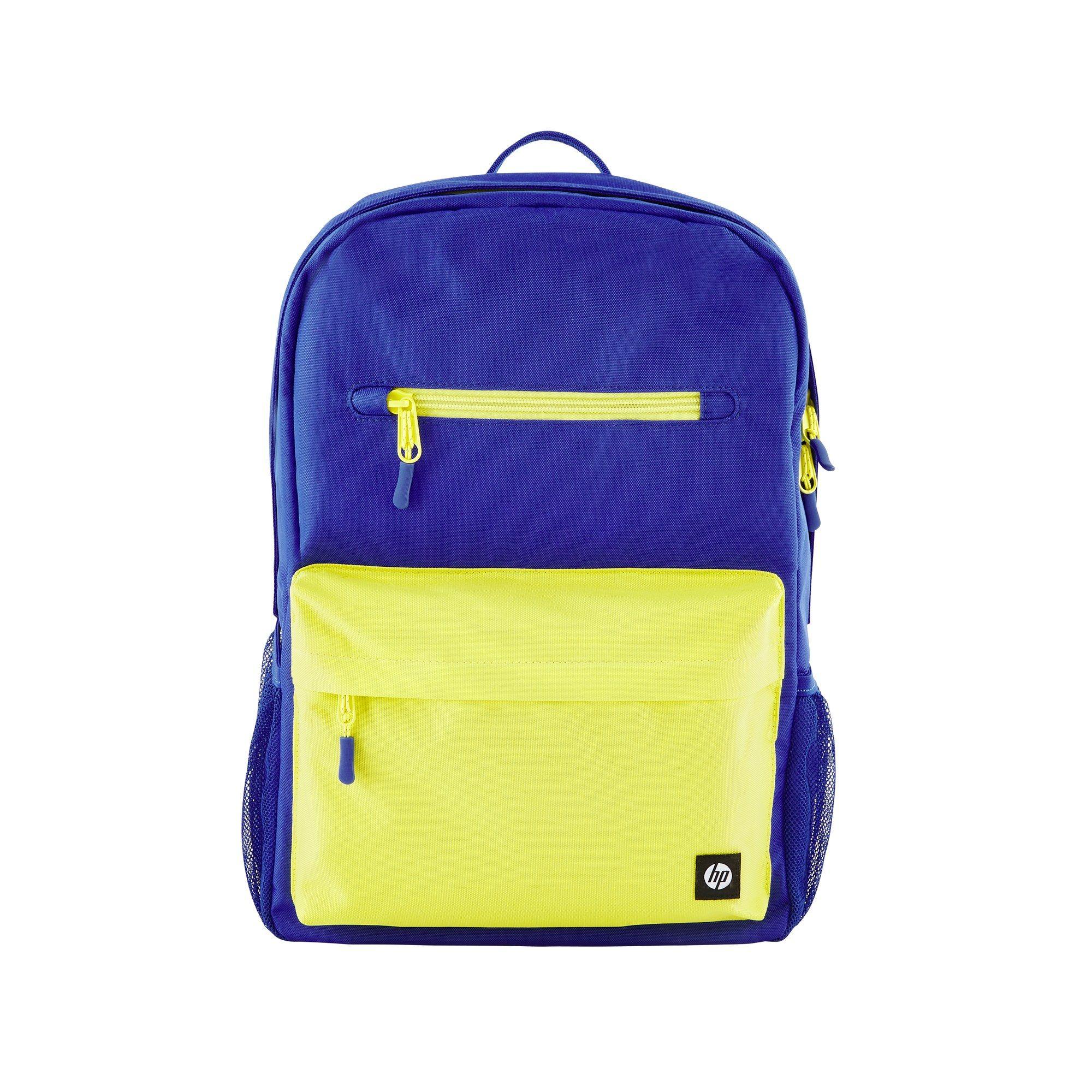Mochila HP Campus 7J596AA (Poliéster, Poliespuma - 39,6 cm - Altura 43,5 cm - Azul e Amarelo)