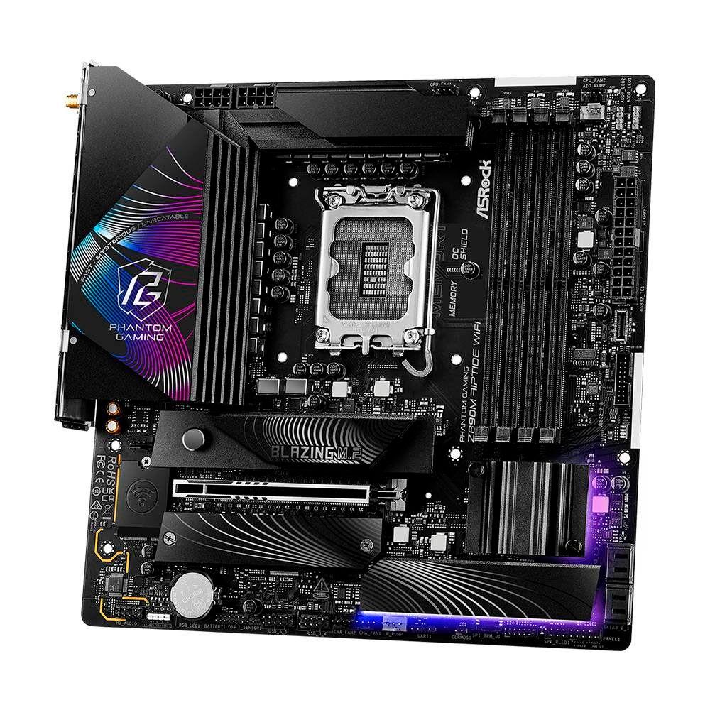 Motherboard ASROCK Z890M Riptide WiFi (LGA 1851 - Intel Core Ultra Série 2 - micro-ATX - Preto) — miniatura 4