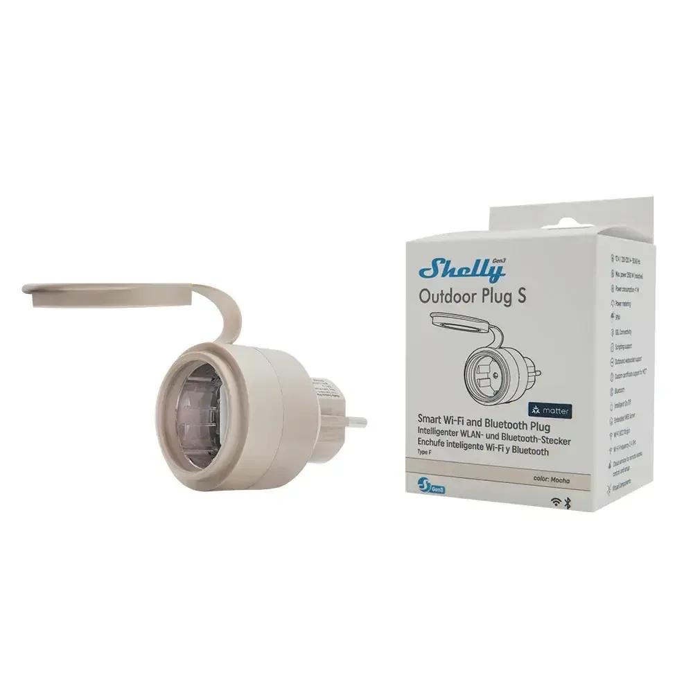 Tomada Inteligente SHELLY Outdoor Plug S Gen3 (Mocca) — miniatura 4