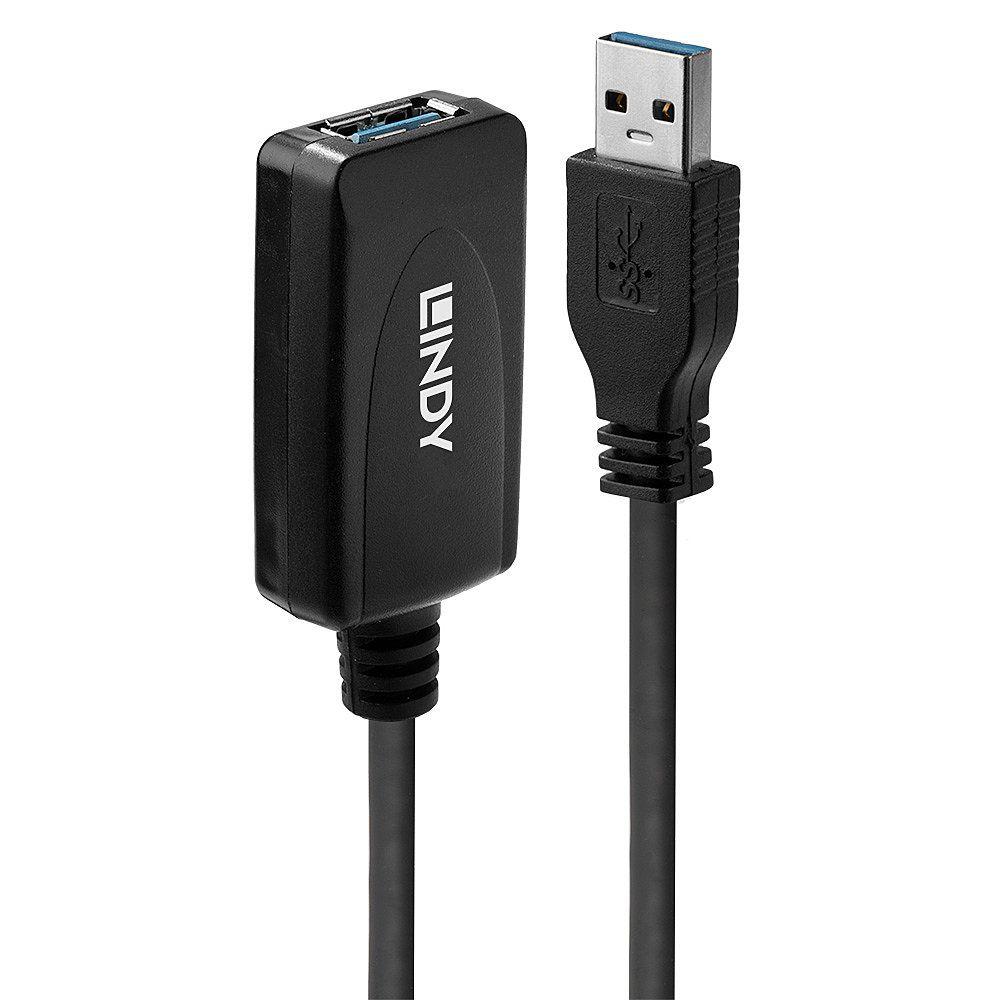 Cabo de Extensão USB LINDY 43155 (5 m - USB A - Preto)