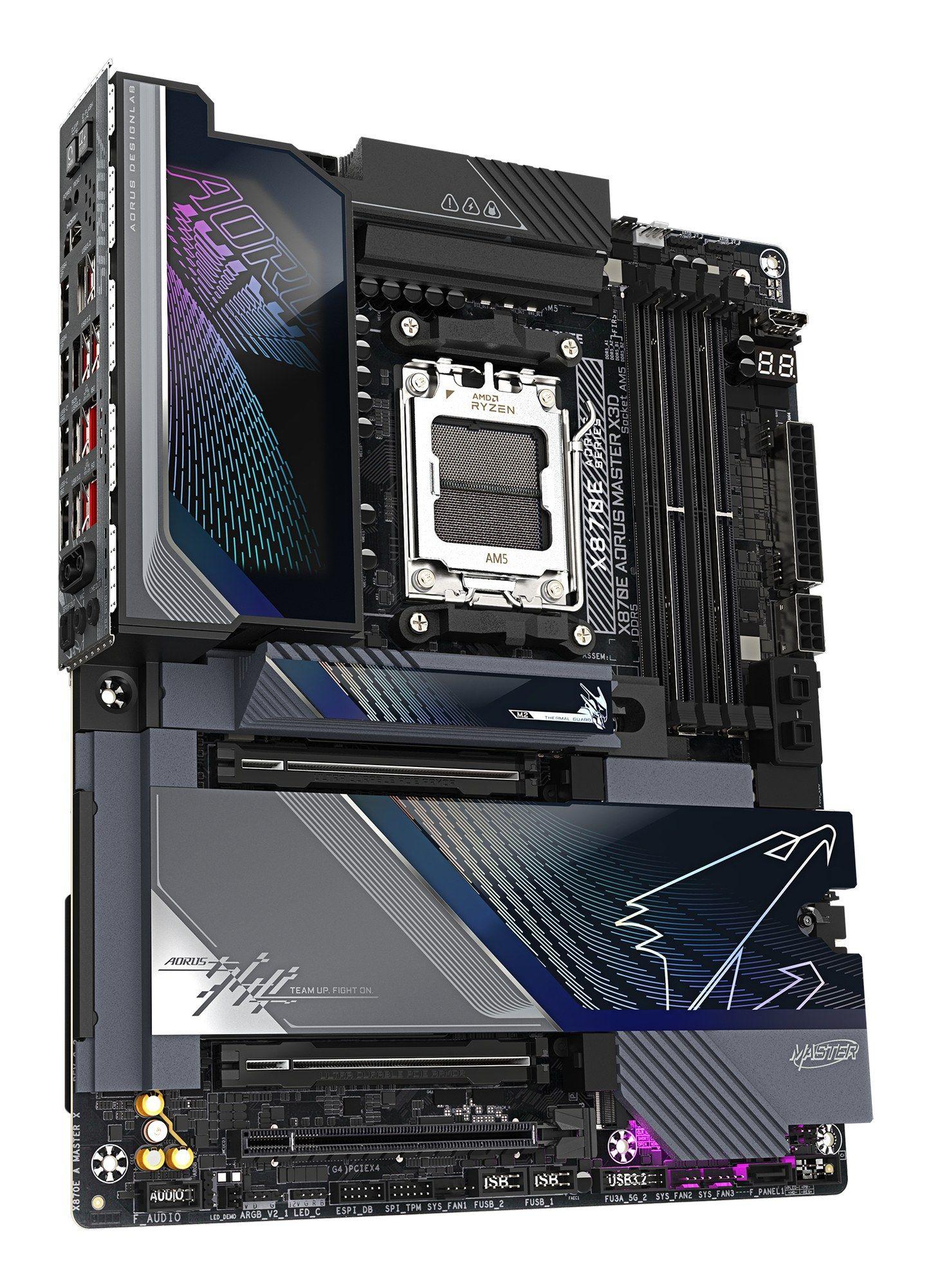 Motherboard GIGABYTE X870E AORUS MASTER X3D (AM5 - ATX - Duplo canal - Preto), miniatura 4