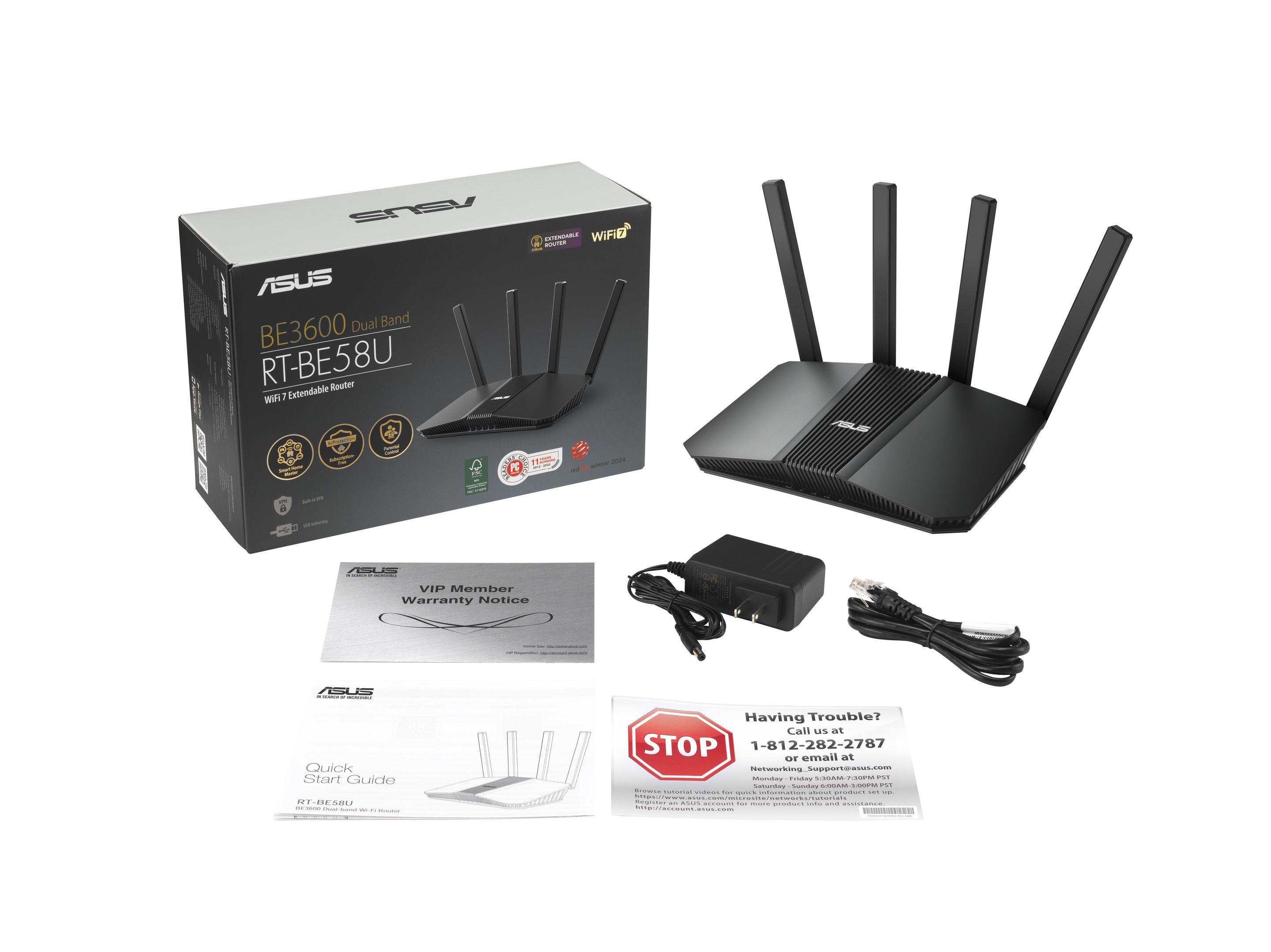 Router ASUS RT-BE58U V2 (Wi-Fi 7 - 3600 Mbit/s - Banda dupla - Preto), miniatura 8