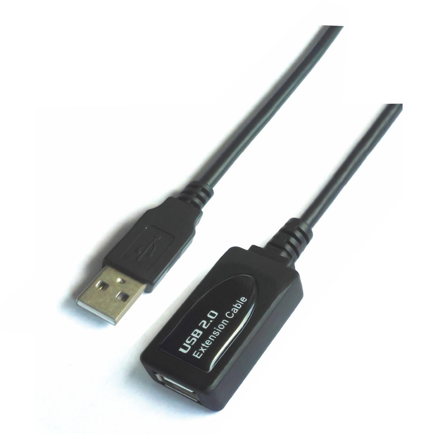 Cabo de Extensão USB AISENS A101-0019 (10 m - USB Tipo A - Preto)