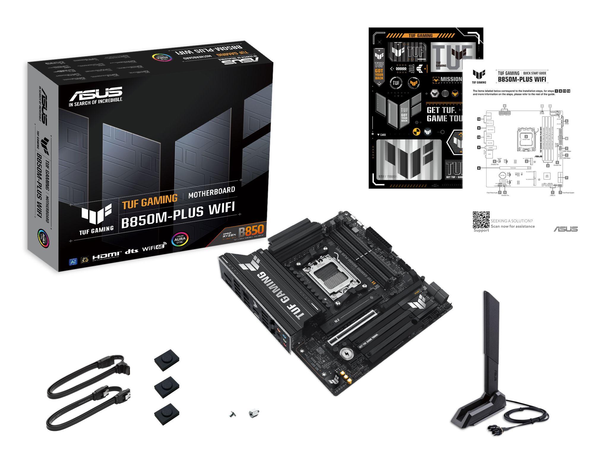 Motherboard ASUS TUF GAMING B850M-PLUS WIFI (AM5 - micro ATX - Duplo canal - Preto) — miniatura 13
