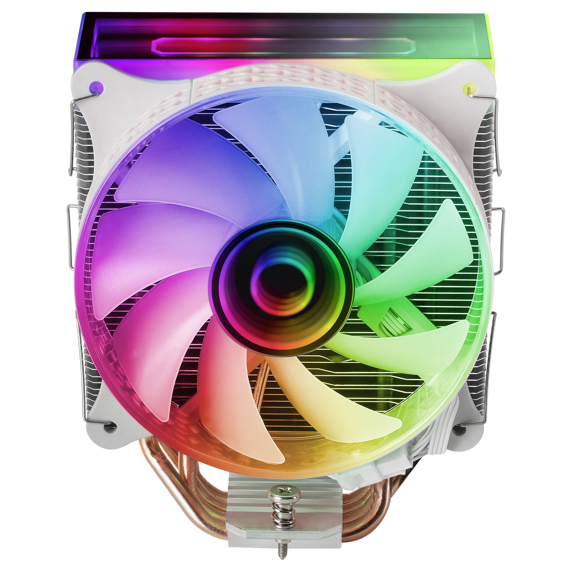 Dissipador CPU MARS GAMING MCPU-VR (120 mm - 1600 RPM - ARGB - Branco), miniatura 3