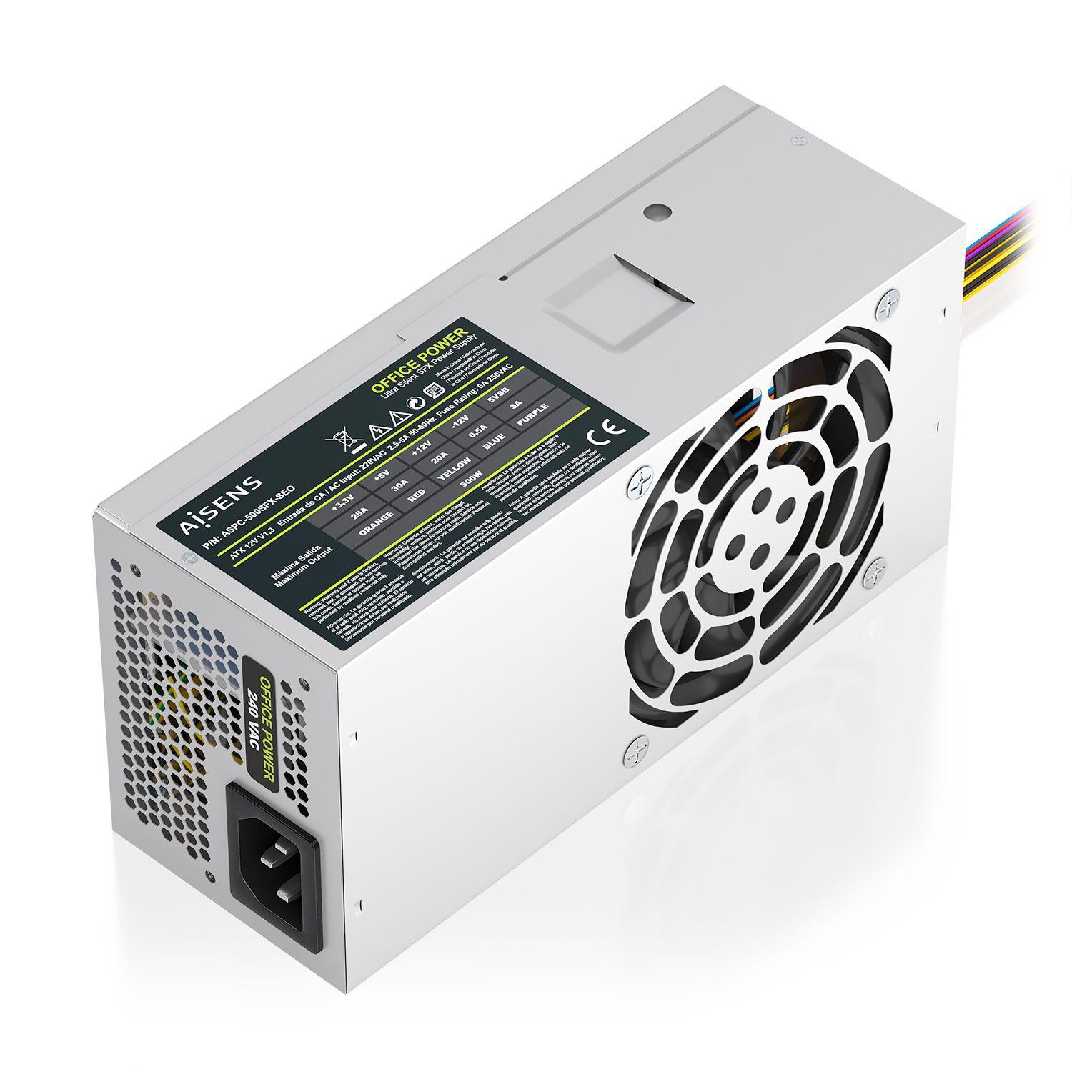 Fonte de Alimentação AISENS ASPC-500TFX-SEO (TFX - 500 W - Prateado)