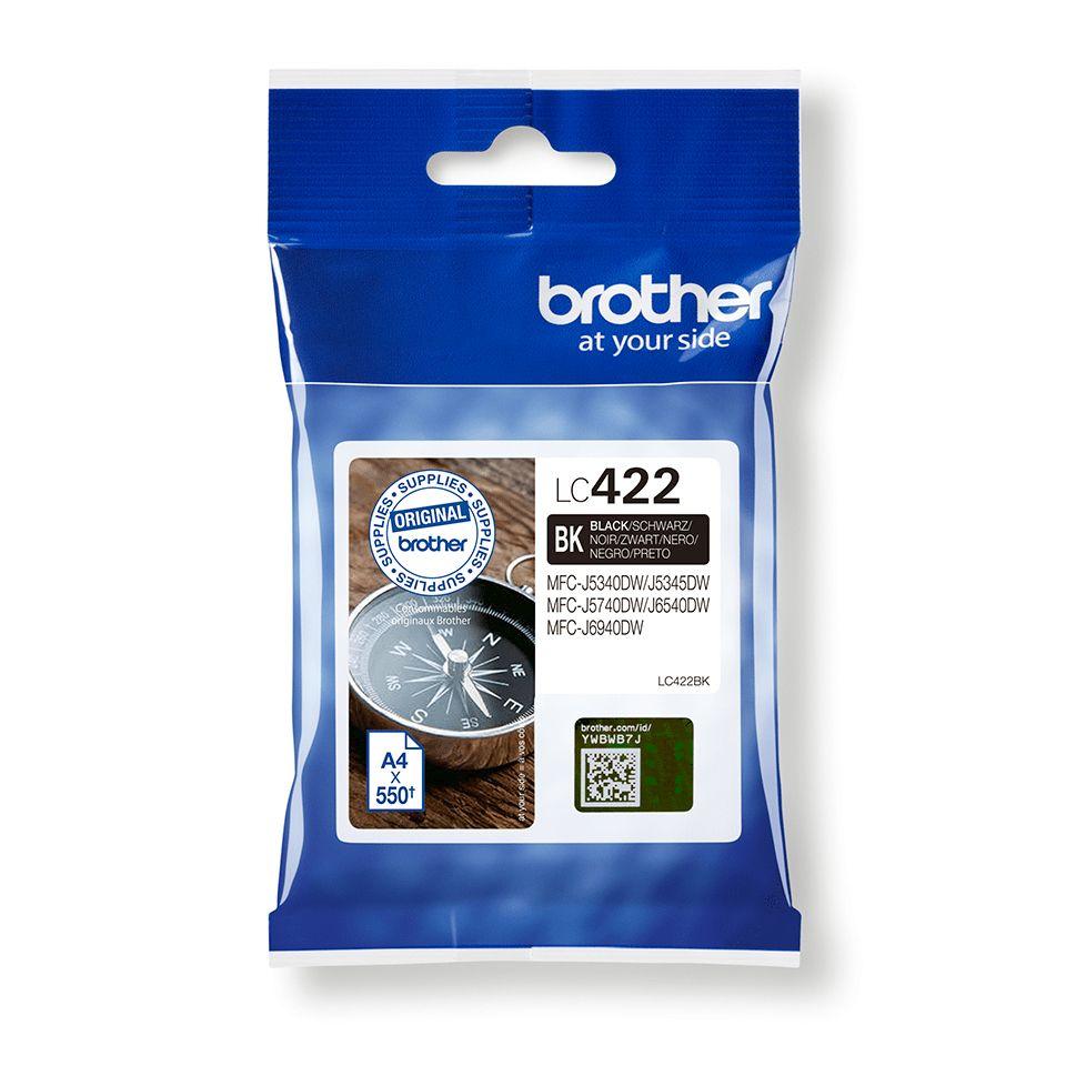 Tinteiro BROTHER LC422BK (550 páginas - Preto) — miniatura 2
