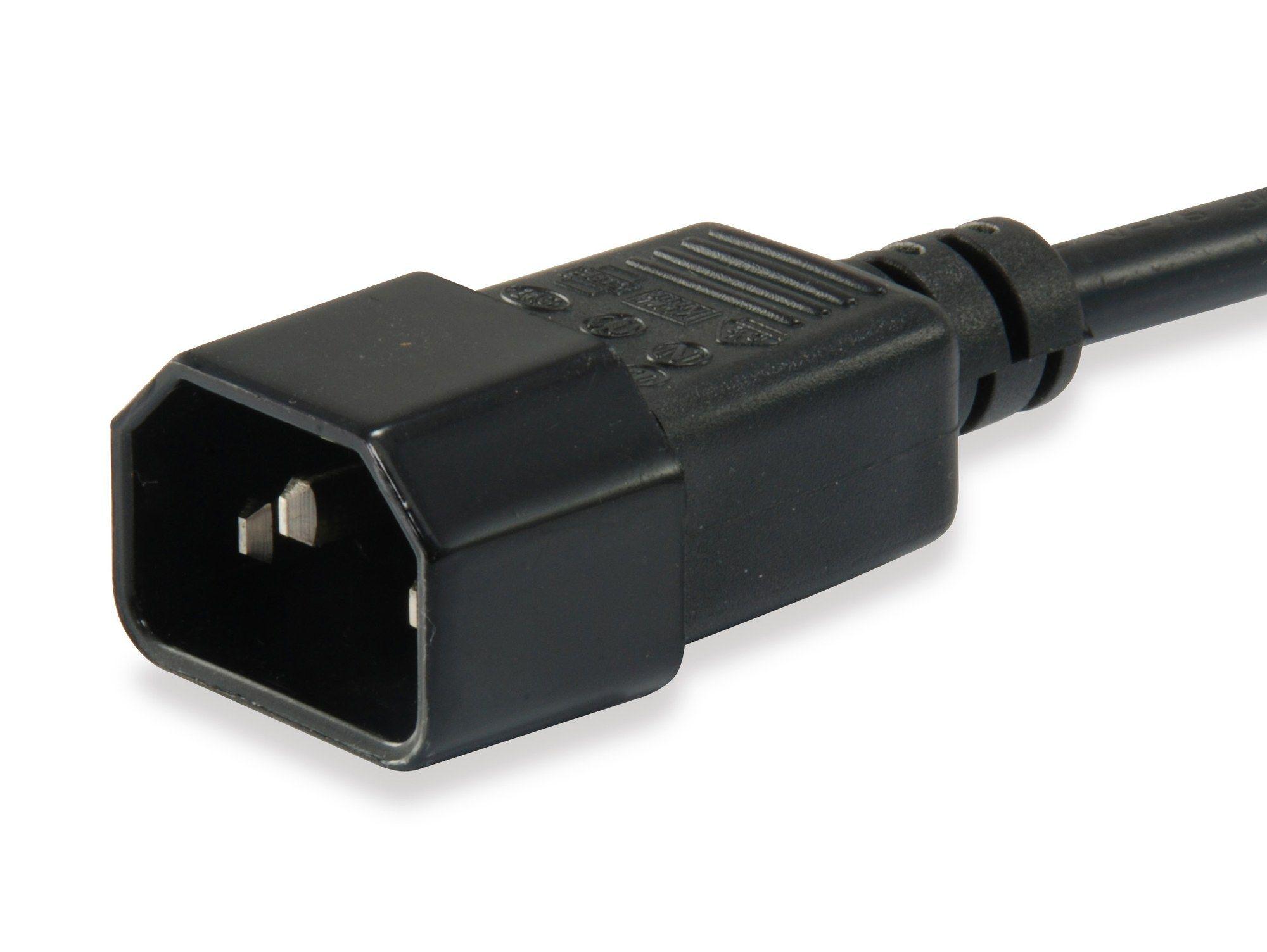 Cabo de Alimentação IEC C13-C14 EQUIP 112101 (3 m - IEC C14 macho, reto - IEC C13 fêmea, reto - Preto), miniatura 2