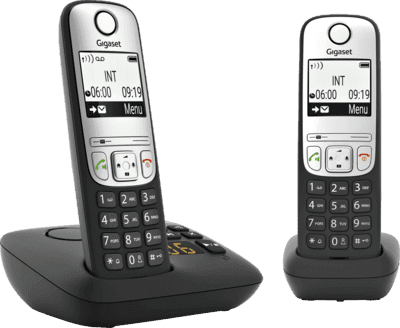 Telefone Sem Fios GIGASET A690A DUO (14 h - Preto)