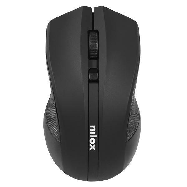 Rato NILOX MOWI1001 (Ambidestro - 1600 DPI - Ótico - Preto)