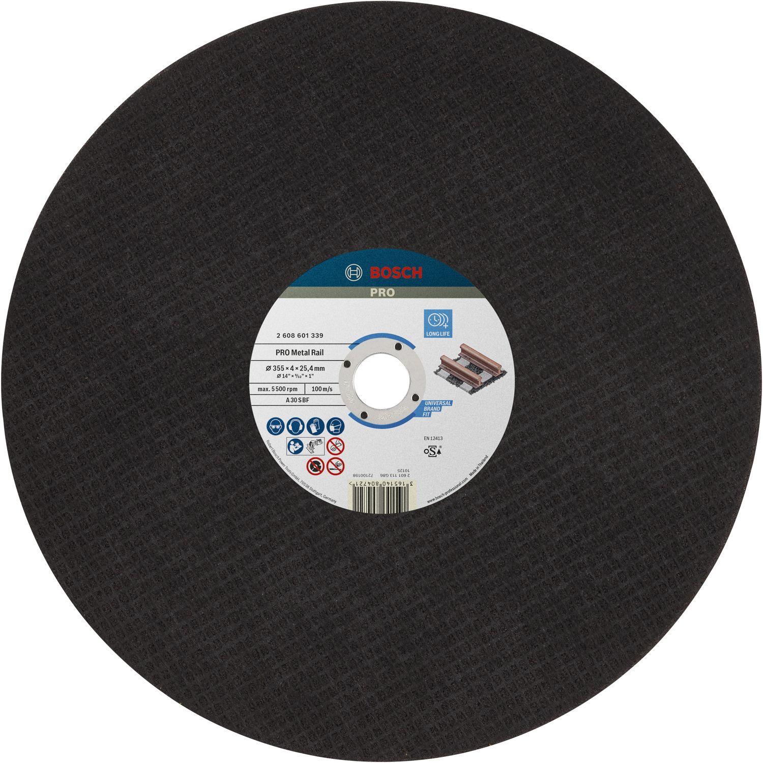 Disco de Corte para Carris BOSCH PRO Rail 2608601339 (Prateado)
