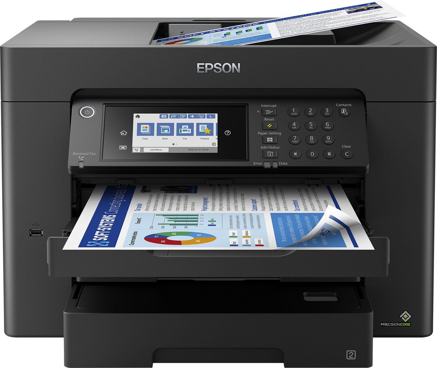 Impressora Multifunções EPSON WorkForce WF-7840DTWF (A3 - Impressão a cores - 550 folhas - Preto)