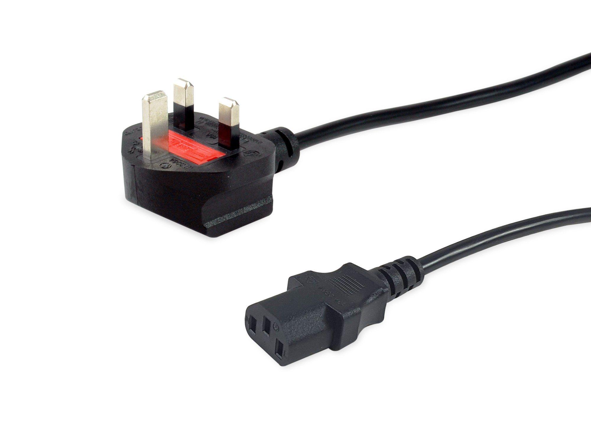 Cabo de Alimentação EQUIP 112301 (3 m - IEC C13 - BS 1363 - Preto)
