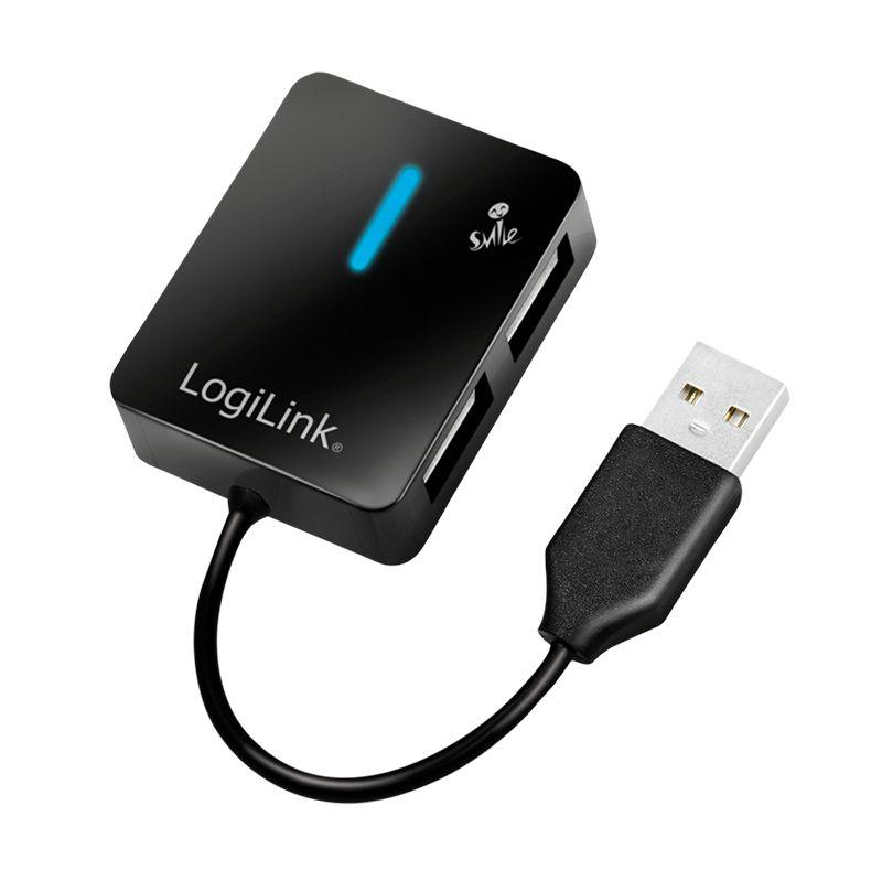 Hub USB LOGILINK UA0139 (USB 2.0 Type-A - USB 2.0/1.1 - Preto), miniatura 2