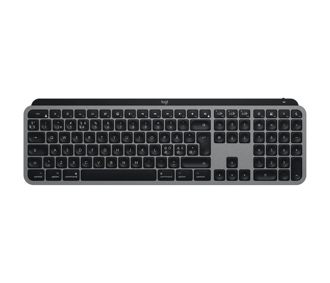 Teclado LOGITECH MX Keys S for Mac (Nórdico - Bluetooth - Sem fios - Cinzento)