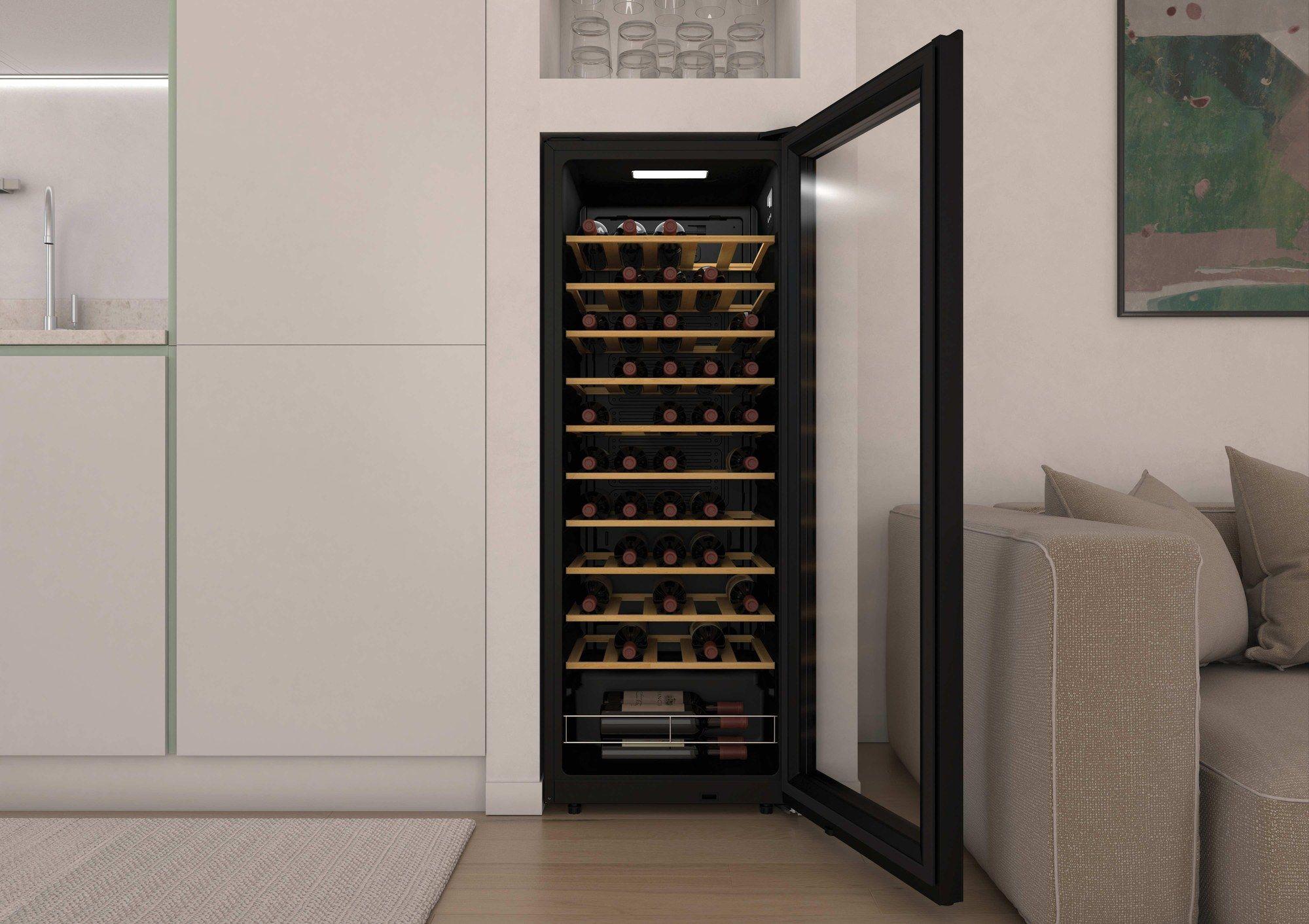 Cave de Vinhos Independente CANDY CWC058 (58 garrafas - 10 prateleiras - Altura 128 cm - Preto), miniatura 8