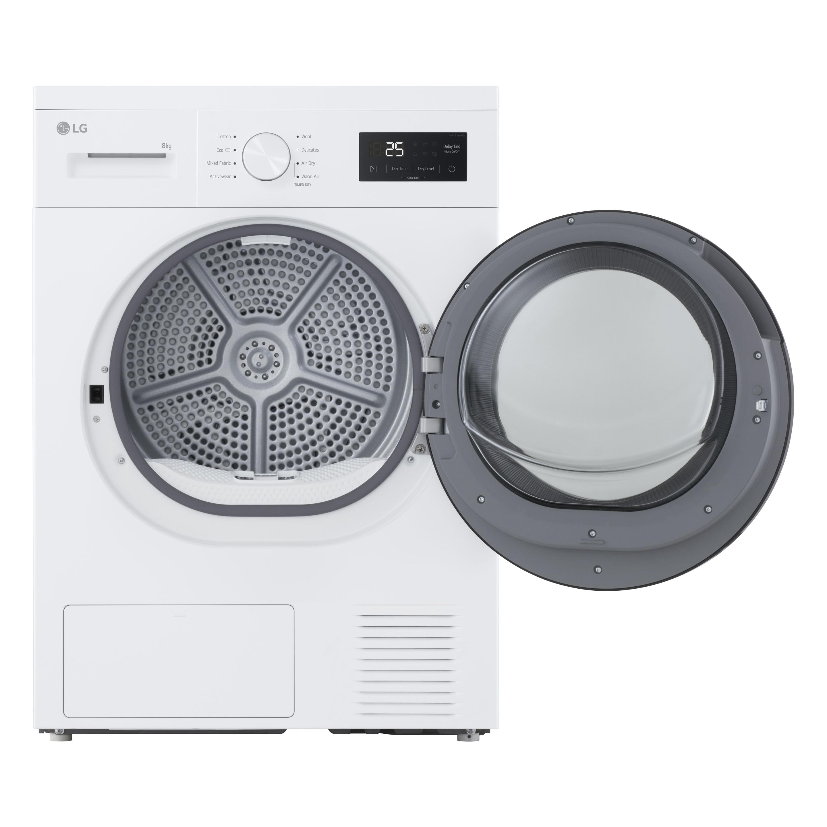 Máquina de Secar Roupa Independente LG RHA1008NWK (8 kg - Bomba de calor - 1,19 kWh - Branco), miniatura 2