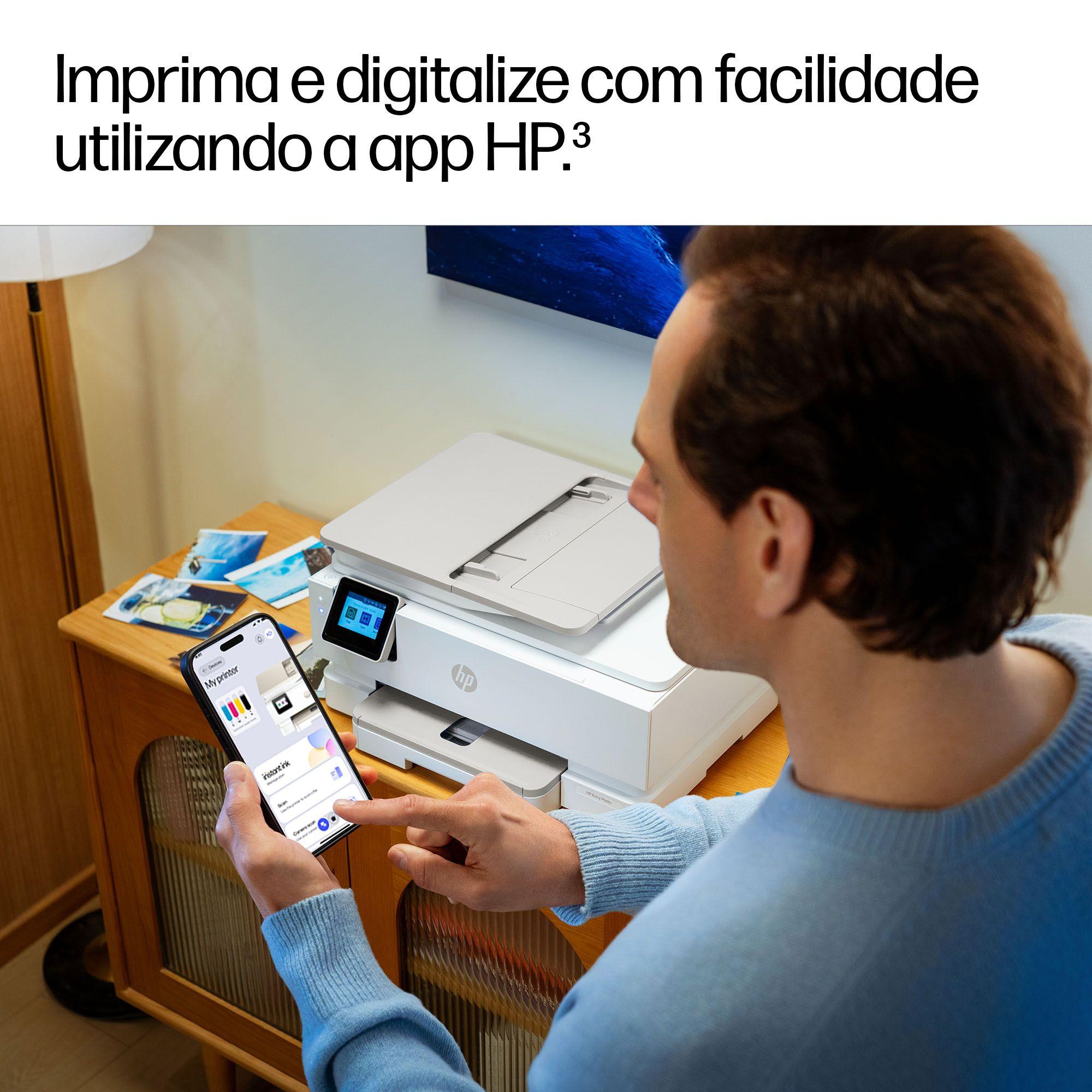 Impressora Multifunções HP Envy 7930 (A4 - Impressão a cores - AC - Branco e Bege), miniatura 7