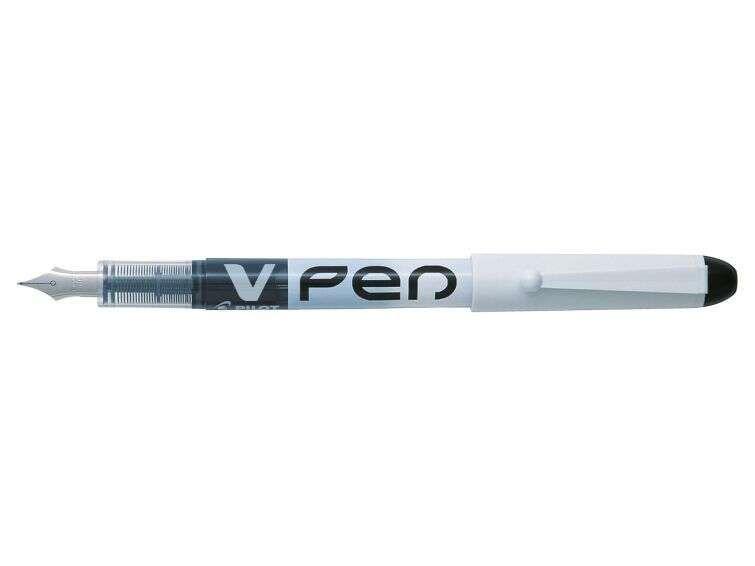 Caneta Estilográfica PILOT V-Pen SVPN-4W-B (Aço - Preto)