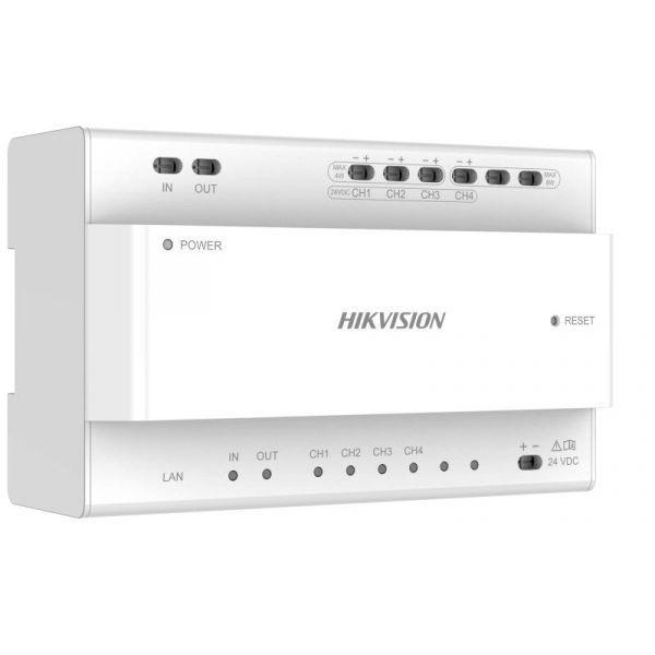 Conversor e Distribuidor de Vídeoporteiro HIKVISION DS-KAD704Y (4 canais de 2 fios - TCP/IP por RJ45), miniatura 4