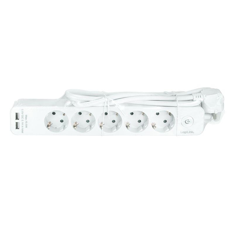 Régua de Tomadas LOGILINK LPS249U (Branco), miniatura 4