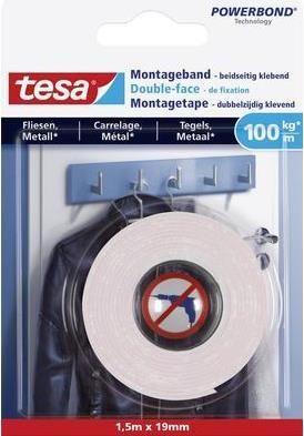 Fita de Montagem TESA Powerbond Fliesen&Metall (Branco)