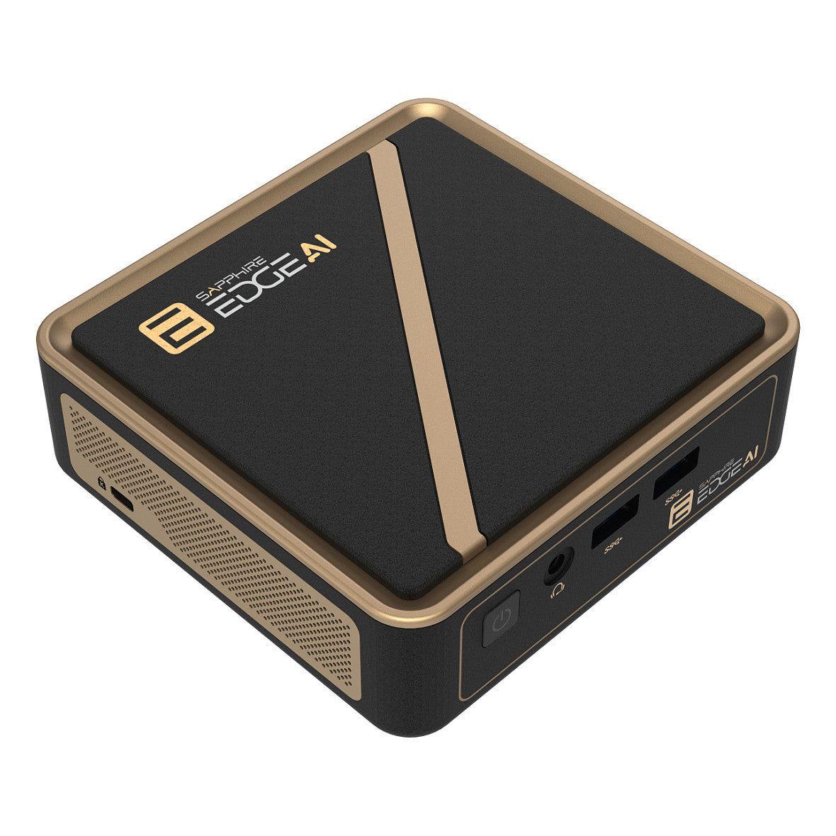 Mini PC Barebone SAPPHIRE EDGE AI 370 (Preto/Dourado) — miniatura 2