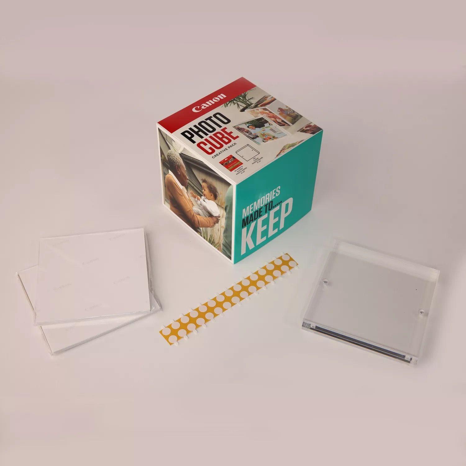 Conjunto de Moldura Fotográfica e Papel Fotográfico CANON Photo Cube Creative + PP-201 (Azul), miniatura 4