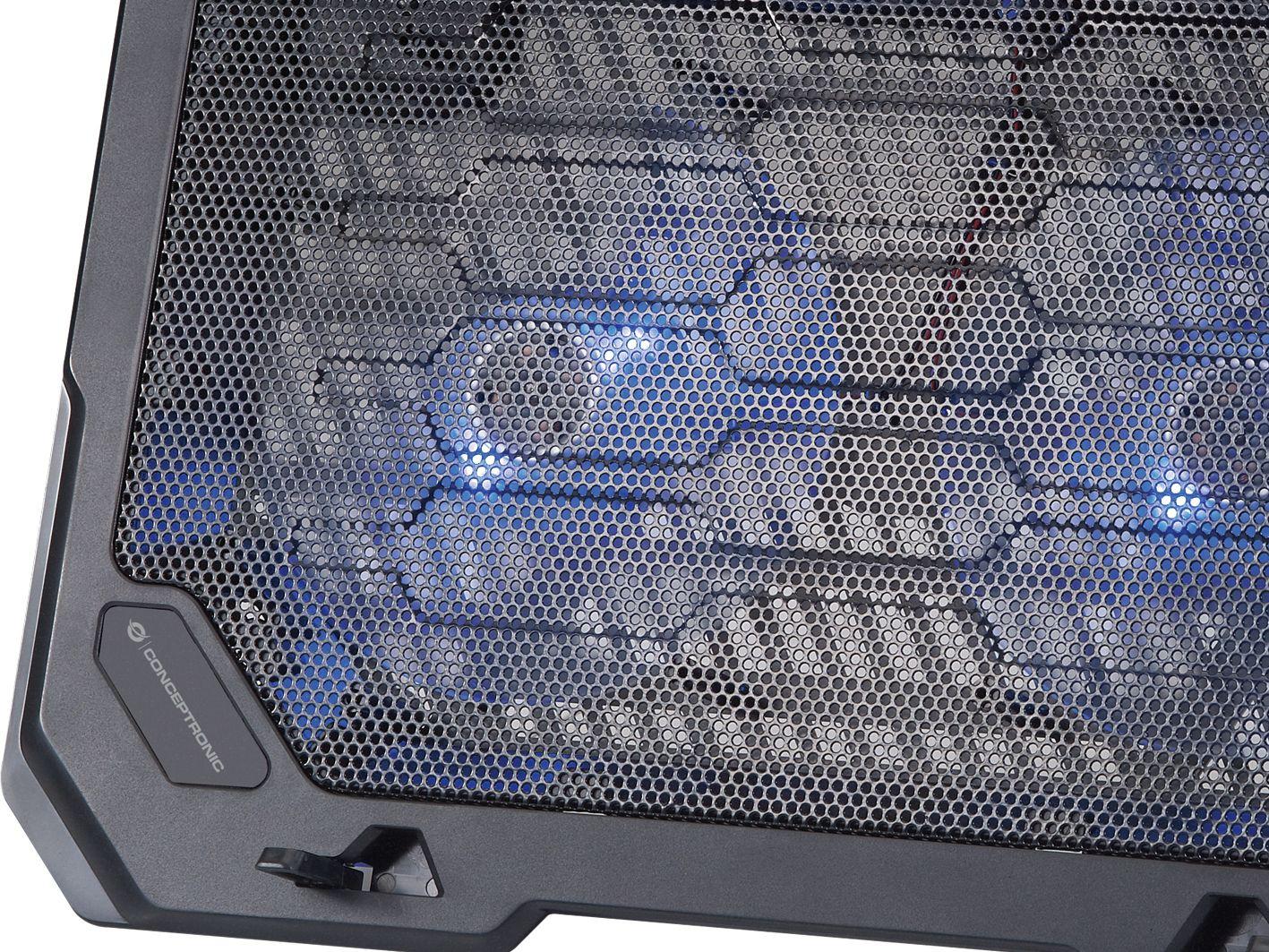 Base de Refrigeração para Portátil CONCEPTRONIC THANA01B (39,6 cm - 1000 RPM - 125 mm - Preto), miniatura 5