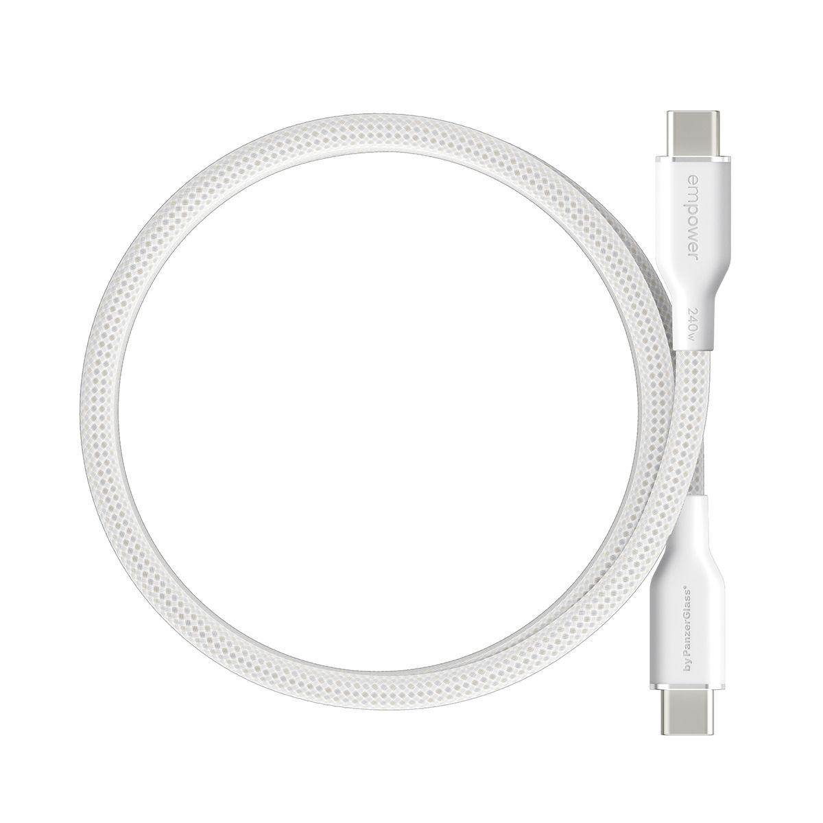 Cabo USB-C para USB-C Magnético PANZERGLASS Empower (1,5 m - USB-C - USB-C, PD 3.1, universal - Branco/Prateado) — miniatura 4