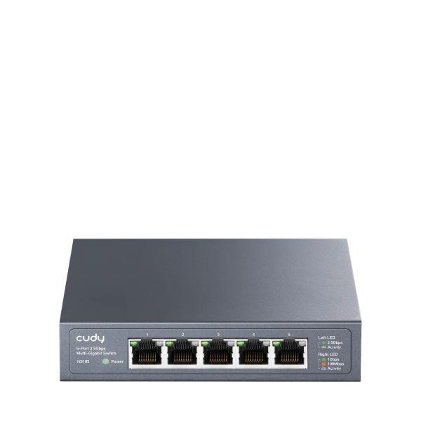 Switch Não Gerido CUDY HS105 (RJ45 - 2,5Gbps - 25Gbps - Preto)