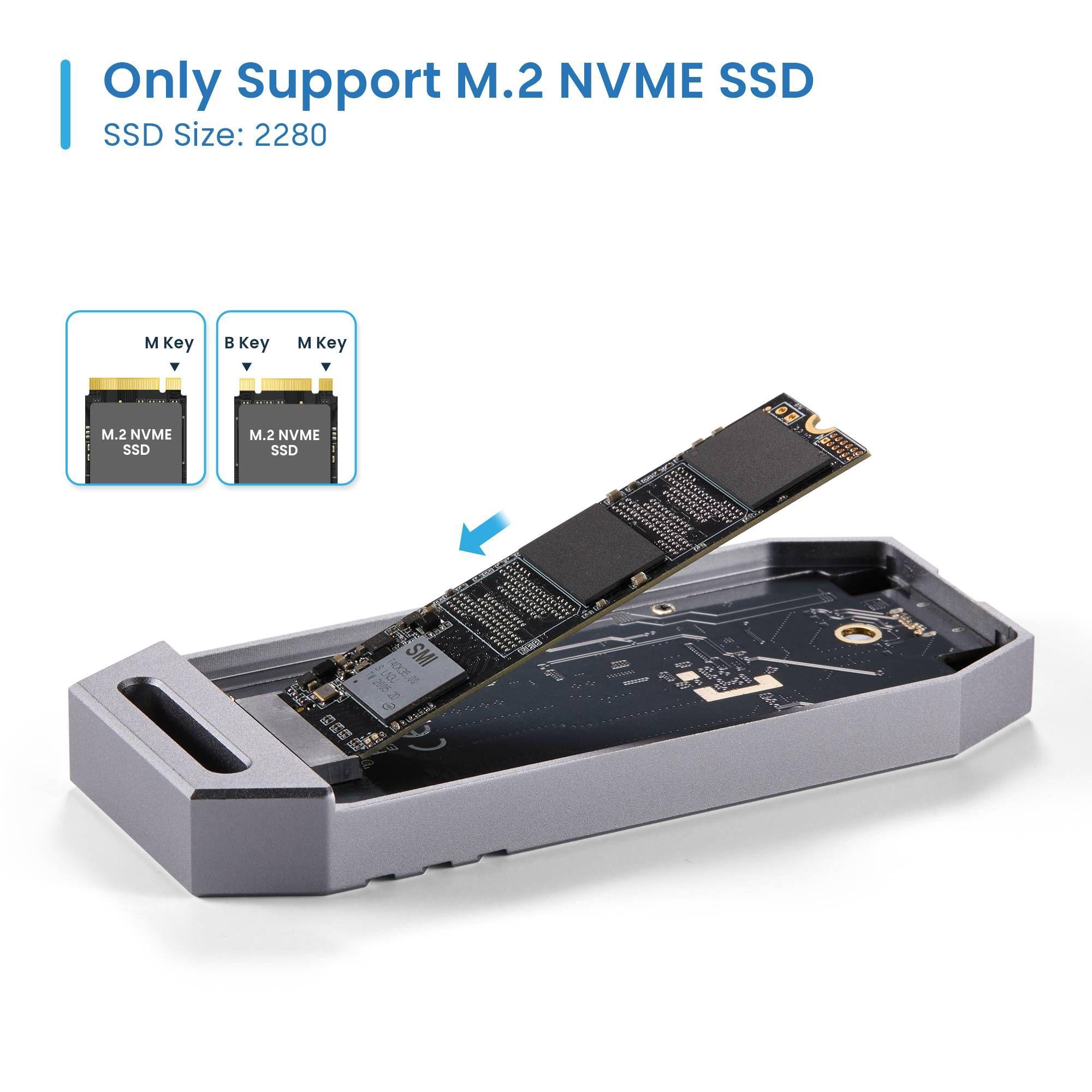 Caixa Externa para SSD M.2 EWENT EW7062 (M.2 - M.2 NVMe - Cinzento Escuro) — miniatura 2