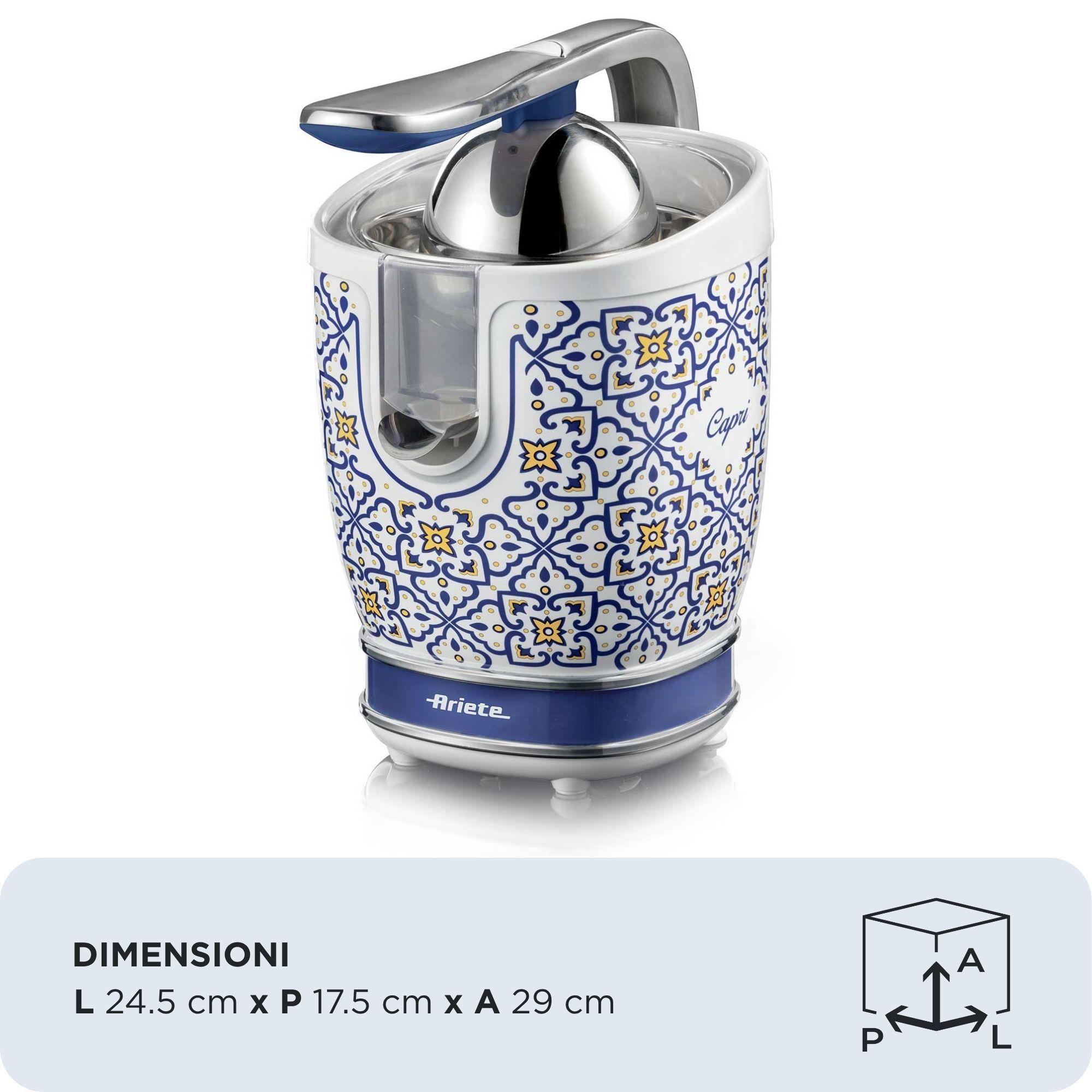 Espremedor de Citrinos Elétrico ARIETE 0413/0C (Altura 29 cm - Branco/Azul-claro), miniatura 6